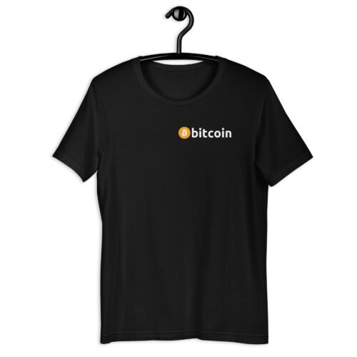 black minimalist Bitcoin T-shirt