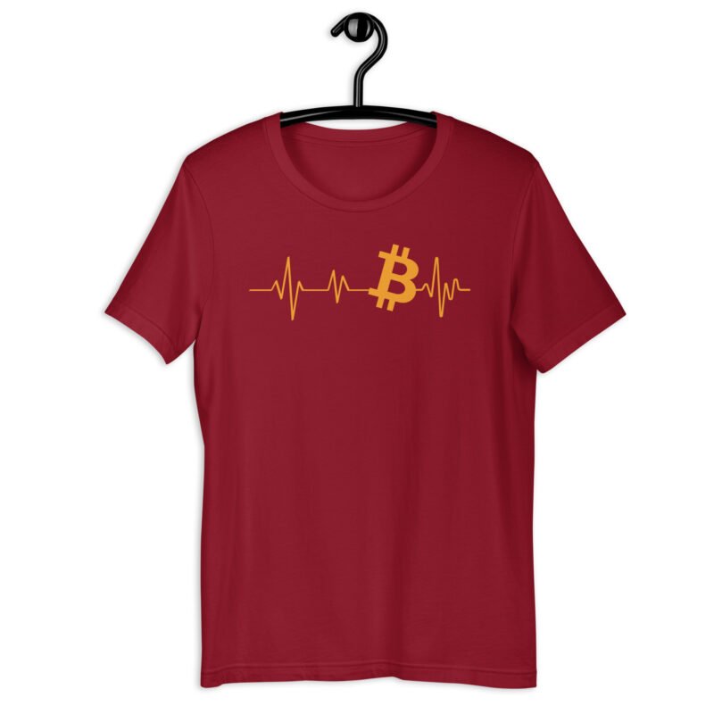 Red Cardinal Bitcoin Heartbeat T-Shirt