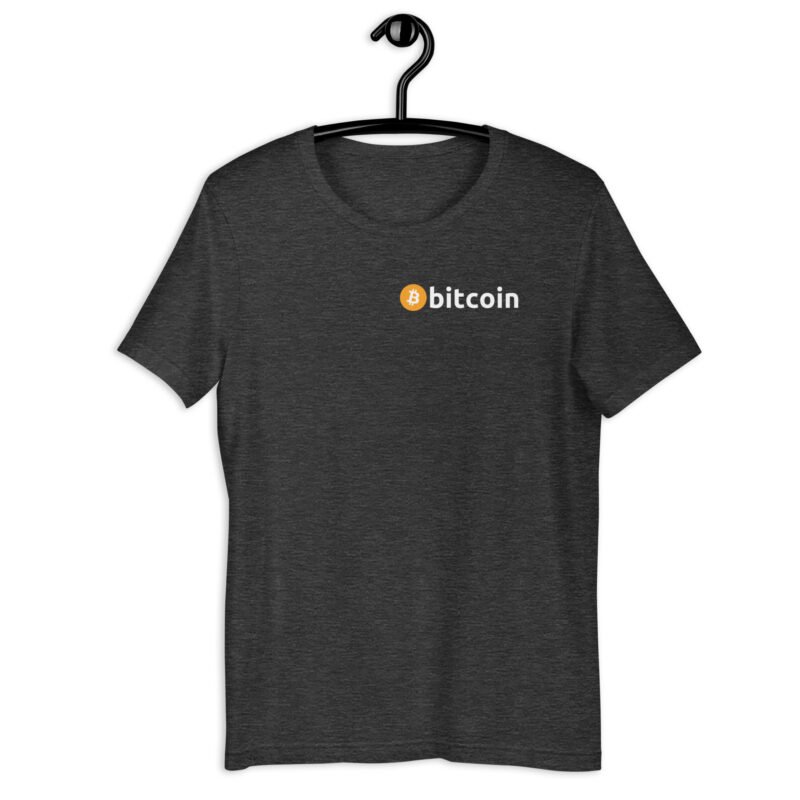grey heather minimalist Bitcoin T-shirt