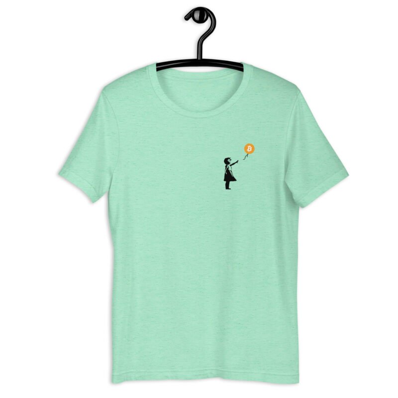 heather mint Bitcoin Balloon T-shirt