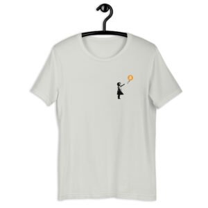 silver Bitcoin Balloon T-shirt