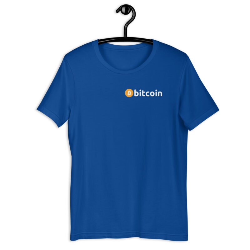 blue royal minimalist Bitcoin T-shirt